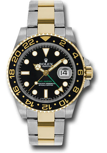 Rolex Steel Date GMT-Master II 40 Watch - Black Bezel - Black Dial - Oyster Bracelet - 116713LN