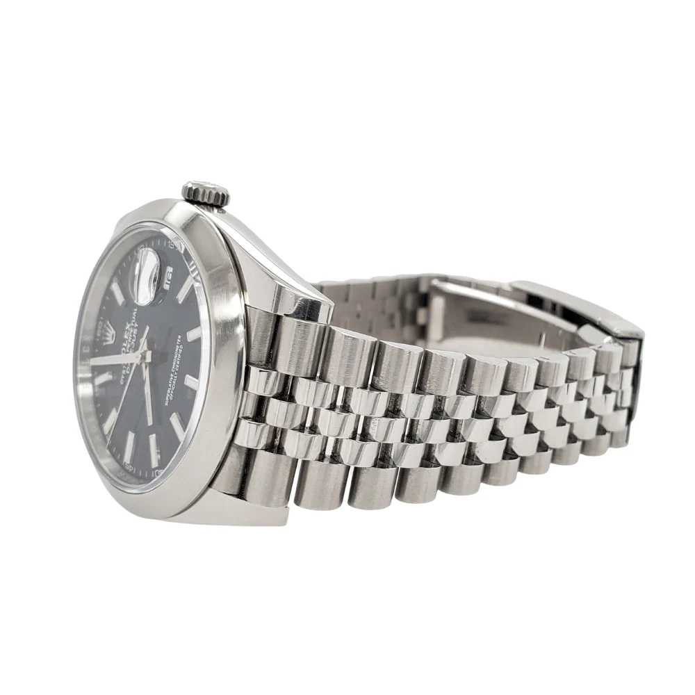 Rolex Steel Datejust 41 Blue Index Dial Jubilee Watch 126300 Box Papers - Image 4