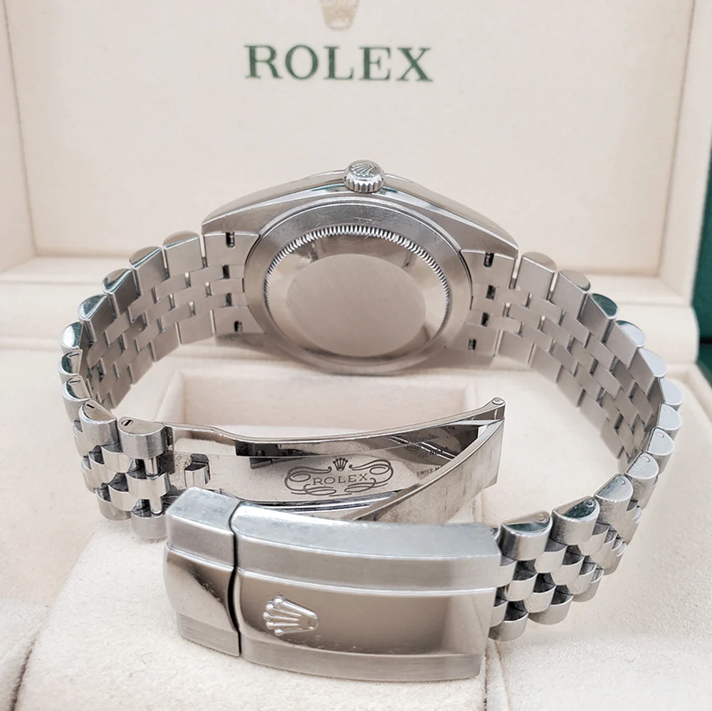 Rolex Steel Datejust 41 Blue Index Dial Jubilee Watch 126300 Box Papers - Image 6