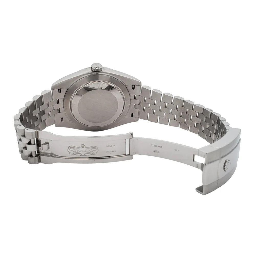 Rolex Steel Datejust 41 Blue Index Dial Stainless Steel Jubilee Watch 126300 Box Papers - Image 6