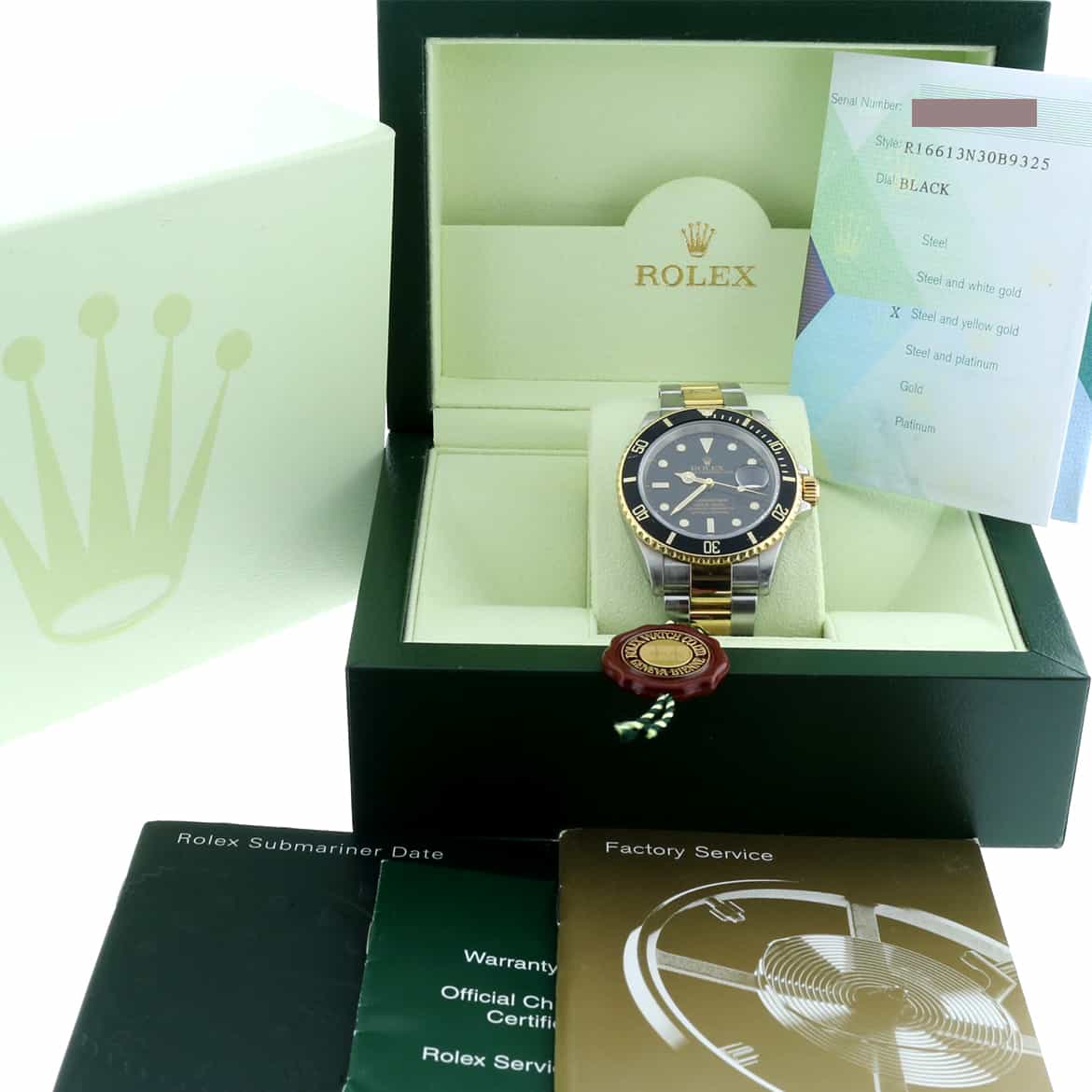 Rolex Submariner 2-Tone 18K Yellow Gold & Stainless Steel 40MM Automatic Mens Watch 16613 - Image 3