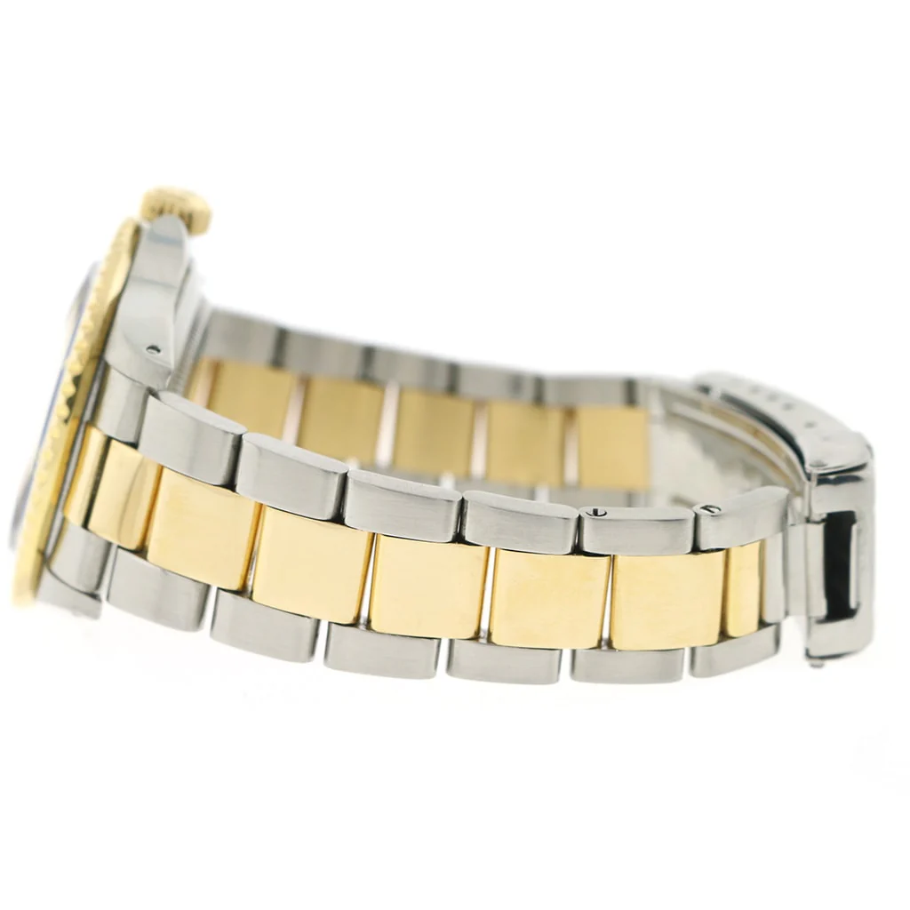 Rolex Submariner 2-Tone 18K Yellow Gold/Stainless Steel Blue Bezel & Dial Mens Oyster Watch 16803 - Image 4