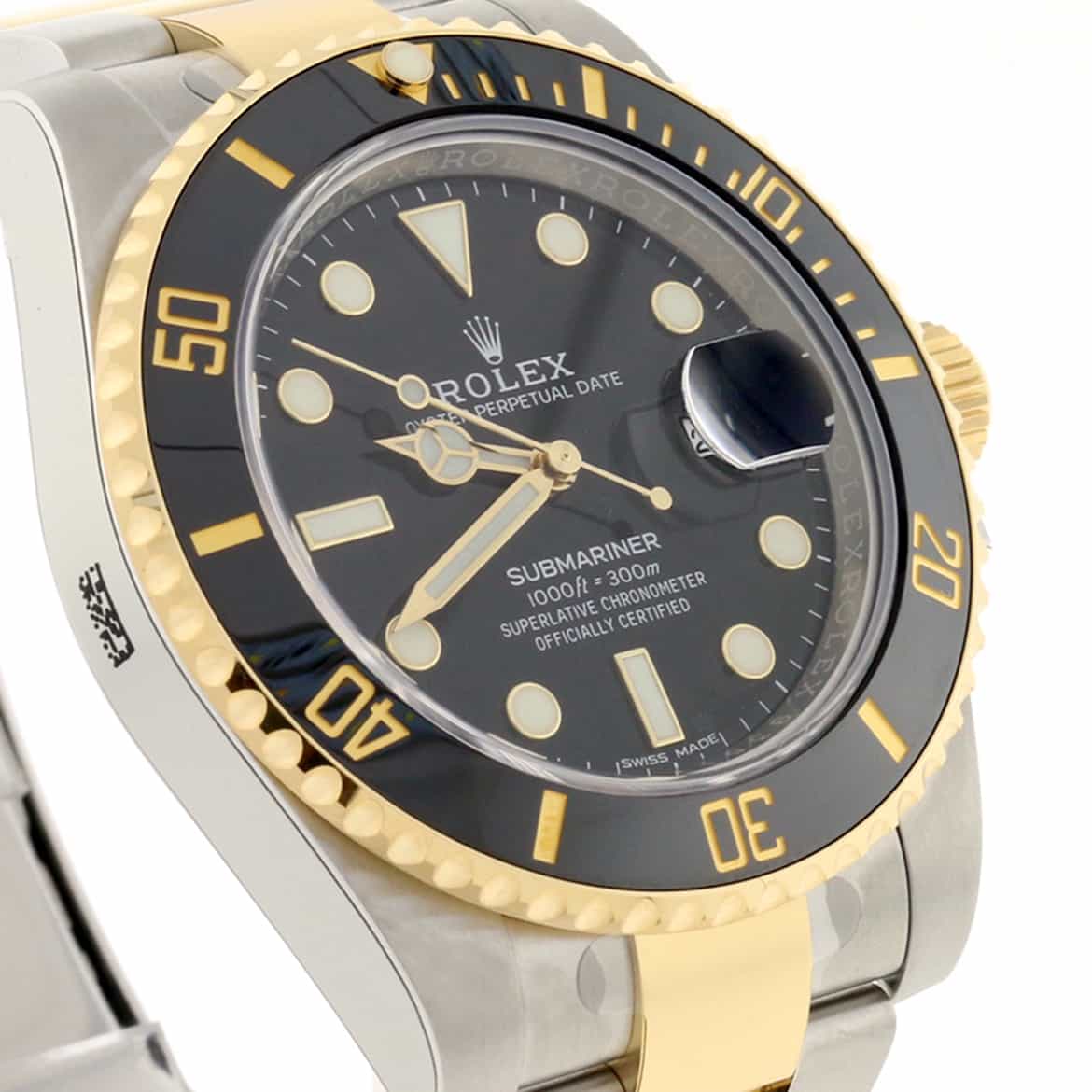 Rolex Submariner 2-Tone 18K Yellow Gold/Stainless Steel Black Ceramic Bezel Automatic Mens Oyster Watch 116613 Box & Papers - Image 9