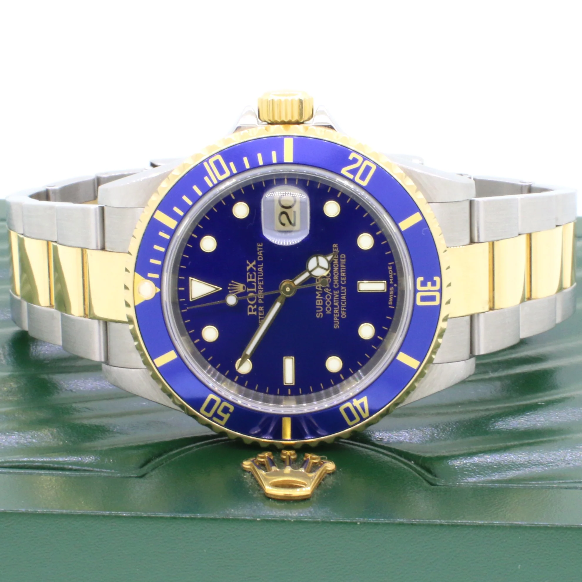 Rolex Submariner 2-Tone Blue Bezel/Dial Mens 40mm Watch 16613 - Image 2