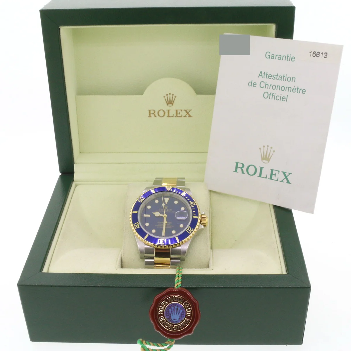 Rolex Submariner 2-Tone Ceramic Bezel Blue Dial Mens Watch Box Papers - Image 3