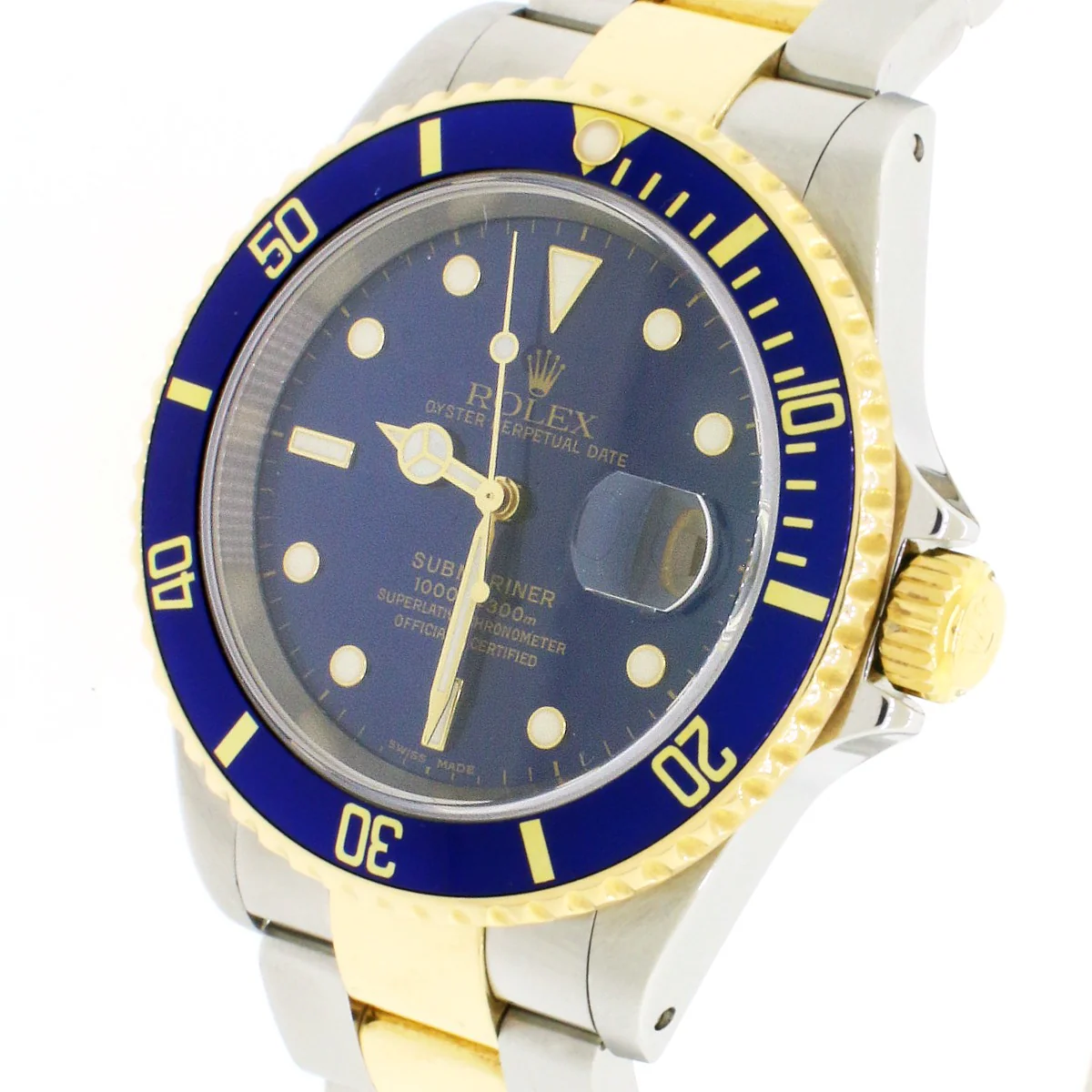 Rolex Submariner 2-Tone Ceramic Bezel Blue Dial Mens Watch Box Papers - Image 8