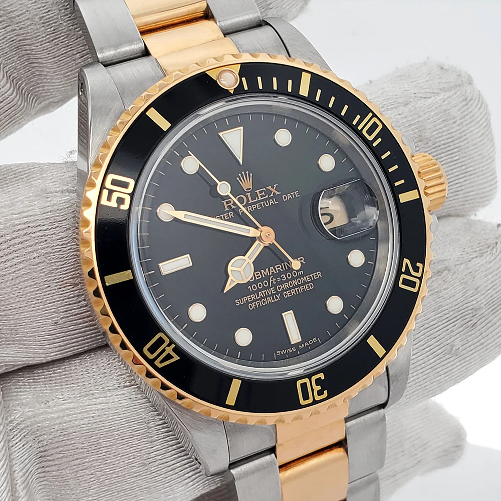 Rolex Submariner 40mm 2-tone Yellow Gold/Stainless Steel Oyster Watch 16803 - Image 2