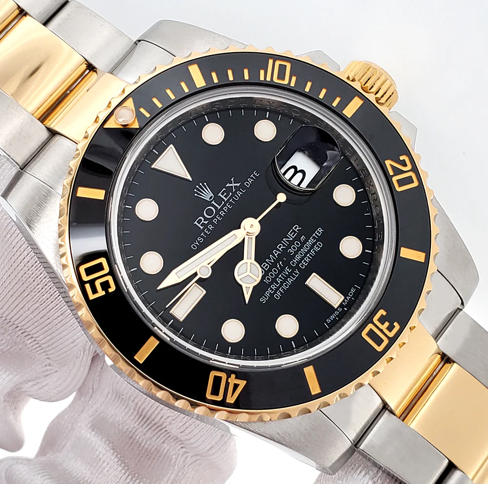 Rolex Submariner 40mm 2-Tone Yellow Gold/Steel Black Dial Watch 116613LN Box Papers - Image 2