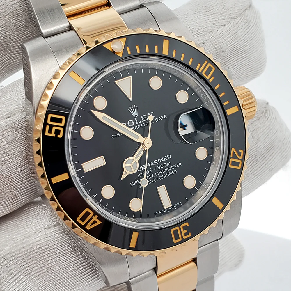 Rolex Submariner 40mm 2-Tone Yellow Gold/Steel Black Dial Watch 116613LN Box Papers - Image 2