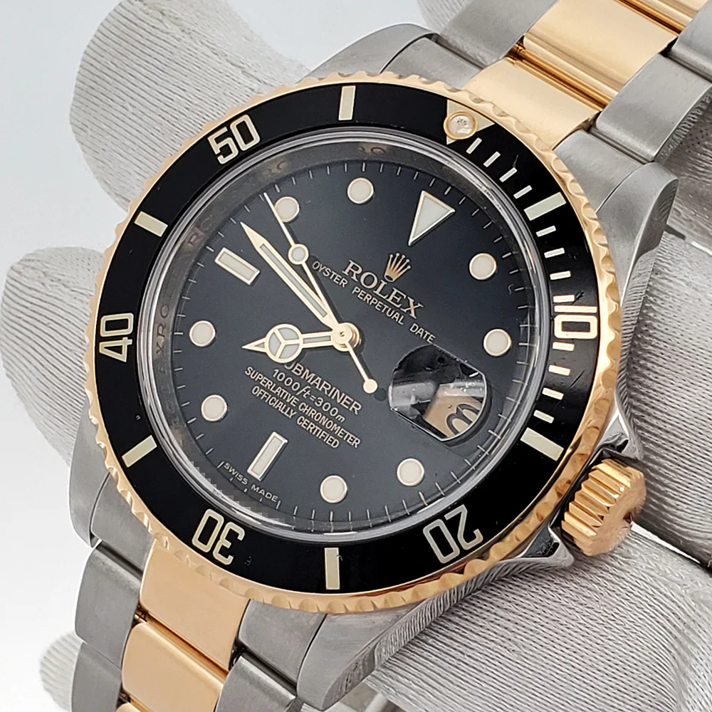 Rolex Submariner 40mm 2-tone Yellow Gold/Steel Black Dial Watch - 16613LN - Image 2