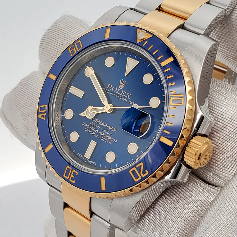 Rolex Submariner 40mm Blue Dial 2-Tone Yellow Gold/Steel Watch 116613LB Box Papers - Image 3