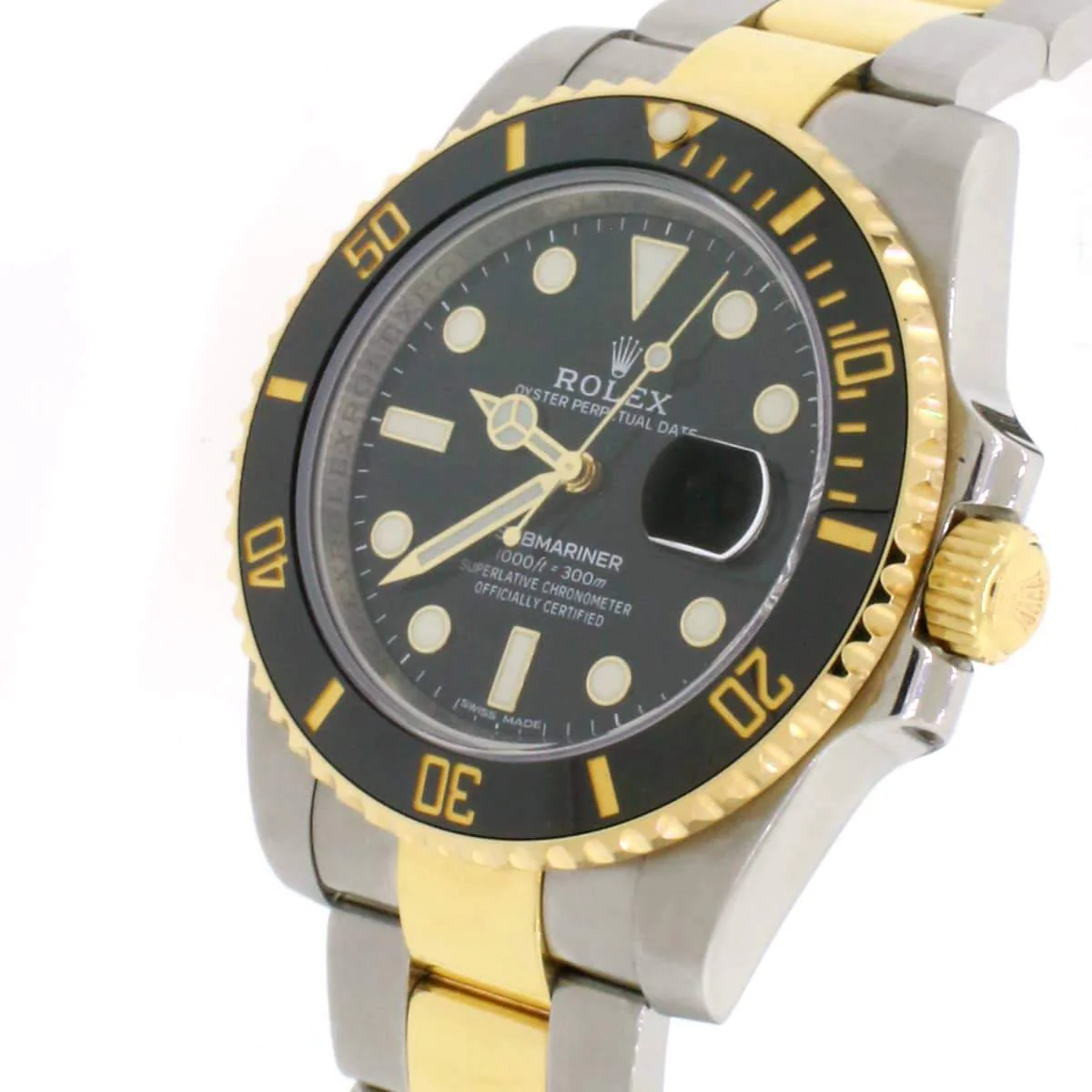 Rolex Submariner 40MM Gold/Steel Ceramic Bezel Black Dial Watch Box&Papers 116613 - Image 4
