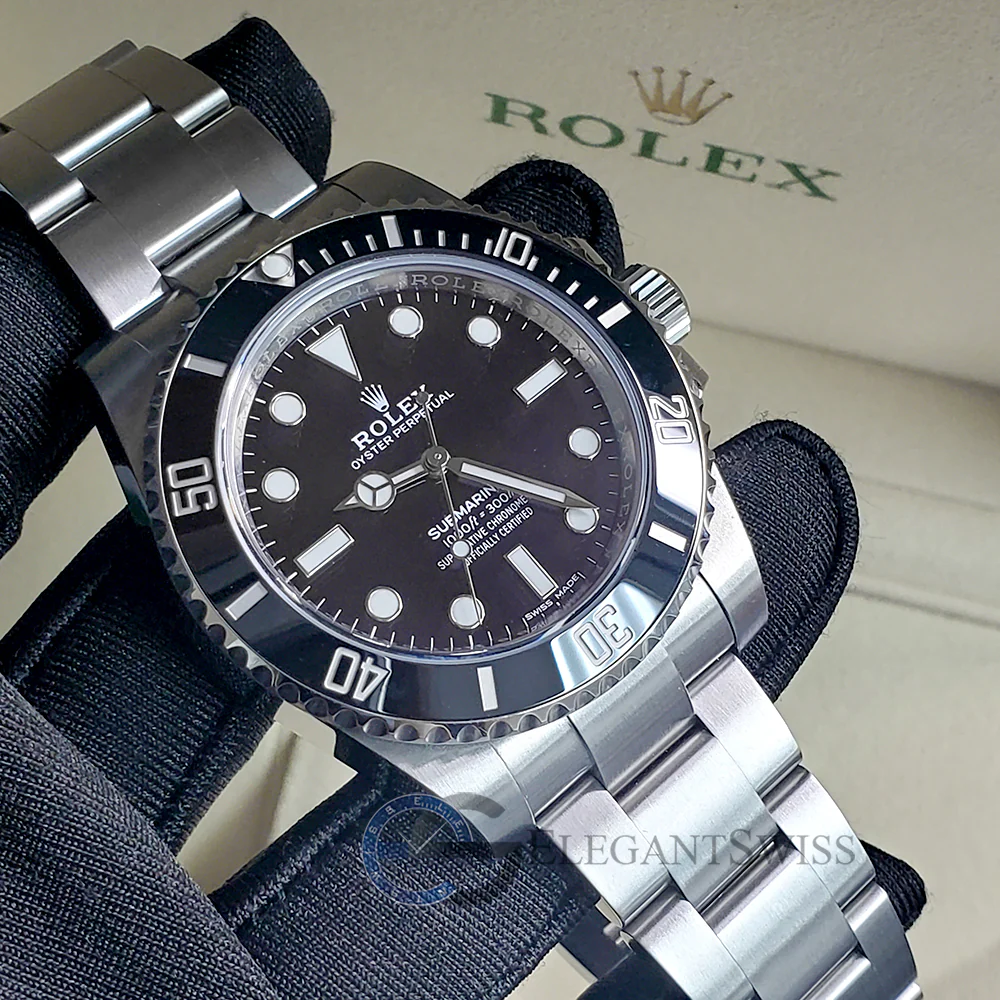 Rolex Submariner 40MM No-Date Black Dial Stainless Steel Watch 114060 Box Papers - Image 8