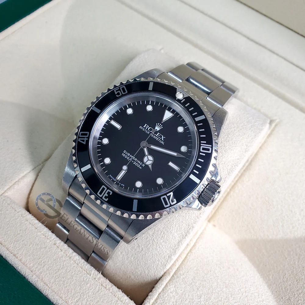 Rolex Submariner 40MM No-Date Black Dial Stainless Steel Watch 14060 Box Papers - Image 3