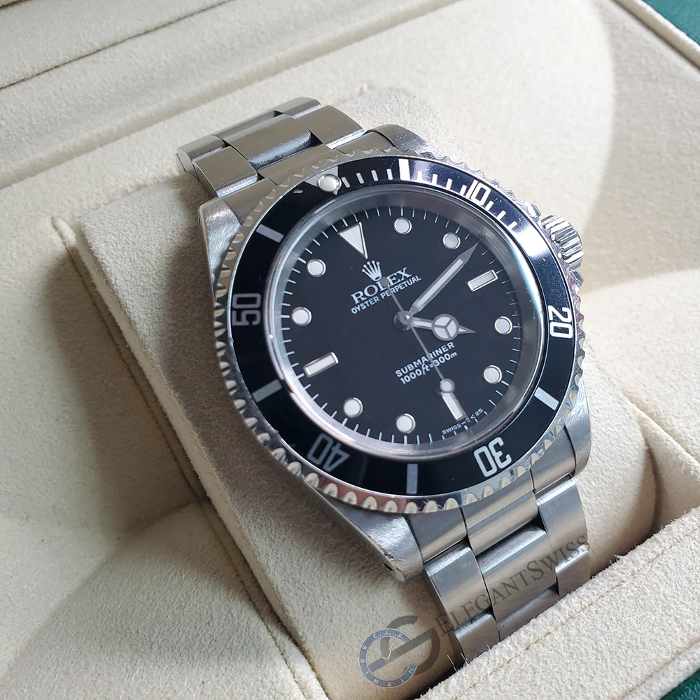 Rolex Submariner 40MM No-Date Black Dial Stainless Steel Watch 14060 Box Papers - Image 4
