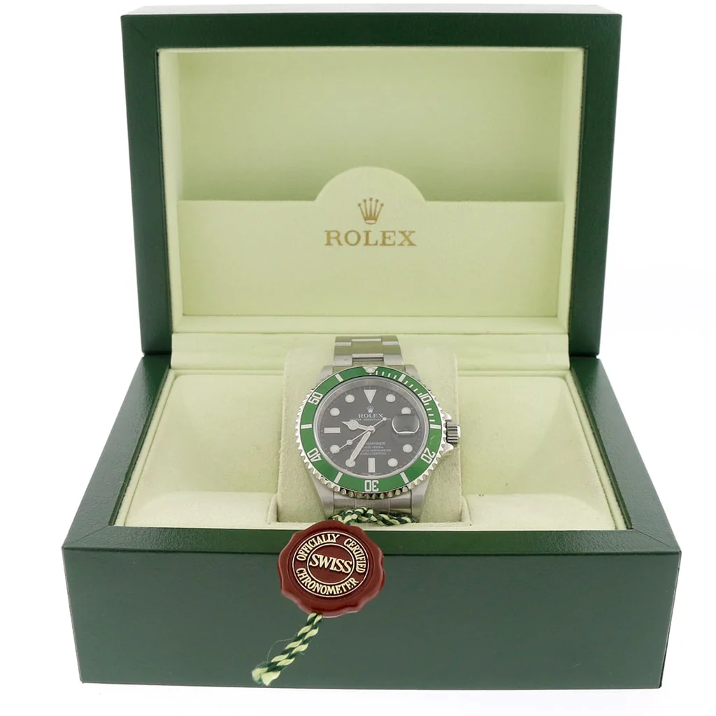 Rolex Submariner 'Anniversary' Green Bezel 40mm Automatic Stainless Steel Oyster Mens Watch 16610 - Image 3