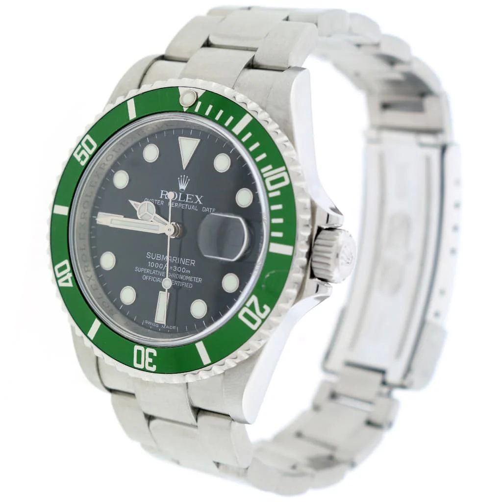 Rolex Submariner 'Anniversary' Green Bezel 40mm Automatic Stainless Steel Oyster Mens Watch 16610 - Image 4
