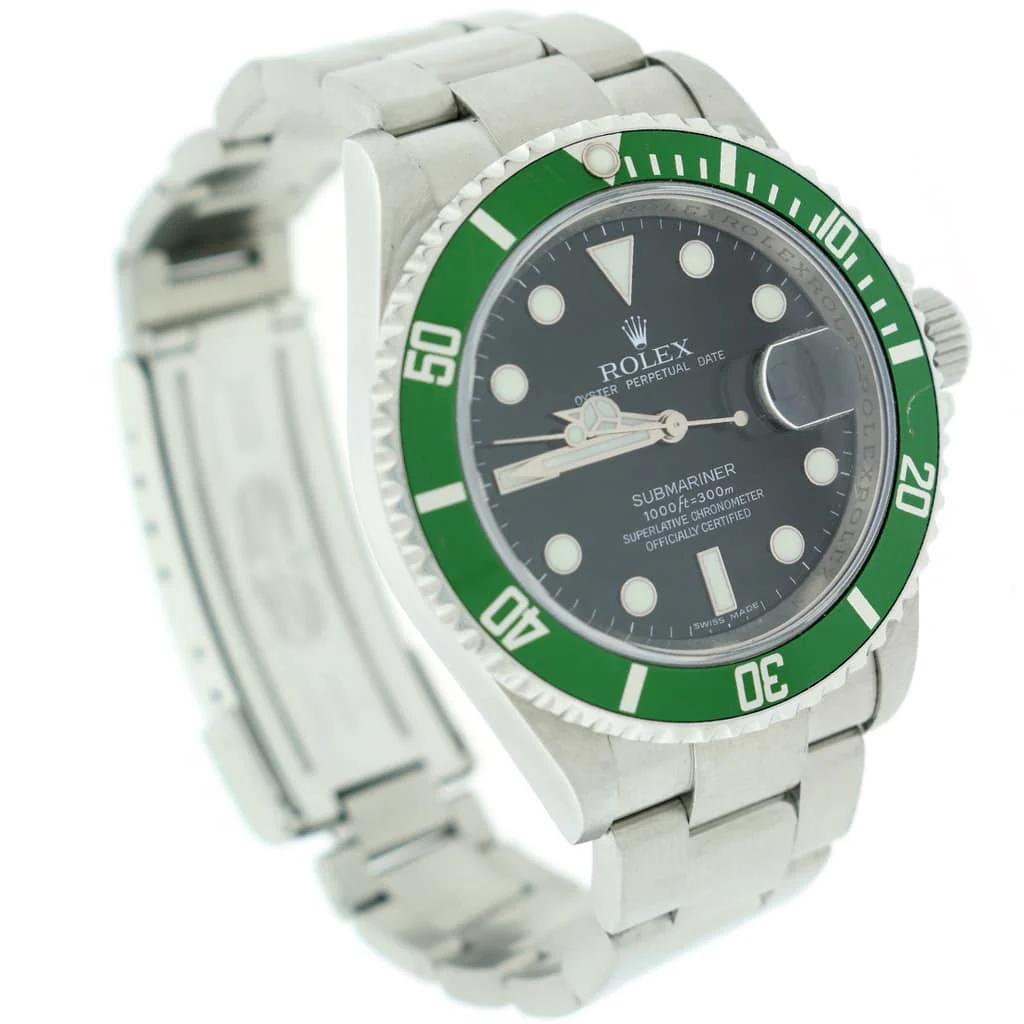 Rolex Submariner 'Anniversary' Green Bezel 40mm Automatic Stainless Steel Oyster Mens Watch 16610 - Image 9