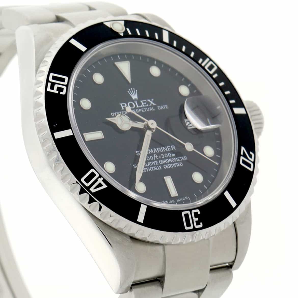 Rolex Submariner Black Dial 40MM Automatic Stainless Steel Mens Watch 16610T - Image 11