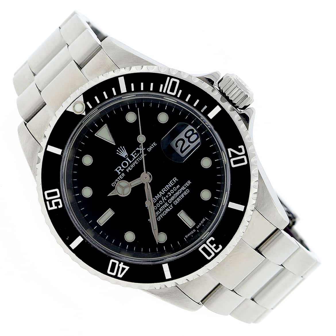 Rolex Submariner Black Dial 40MM Automatic Stainless Steel Mens Watch 16610T - Image 4