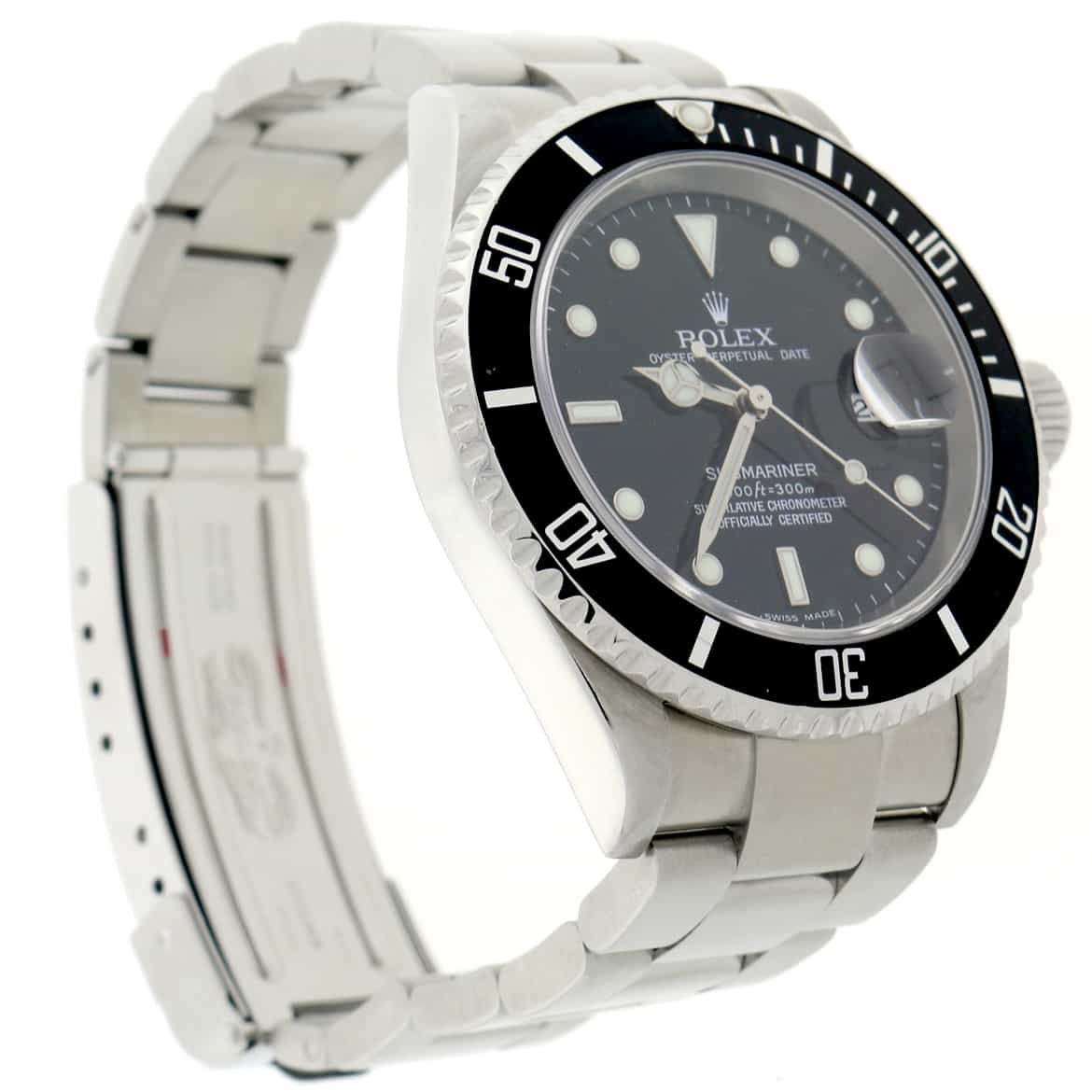 Rolex Submariner Black Dial 40MM Automatic Stainless Steel Mens Watch 16610T - Image 6