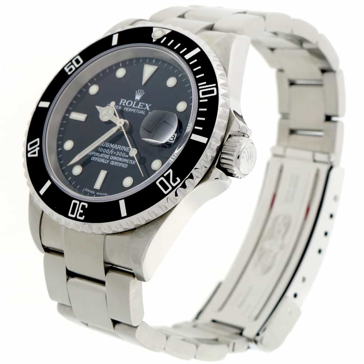 Rolex Submariner Black Dial 40MM Automatic Stainless Steel Mens Watch 16610T - Image 7