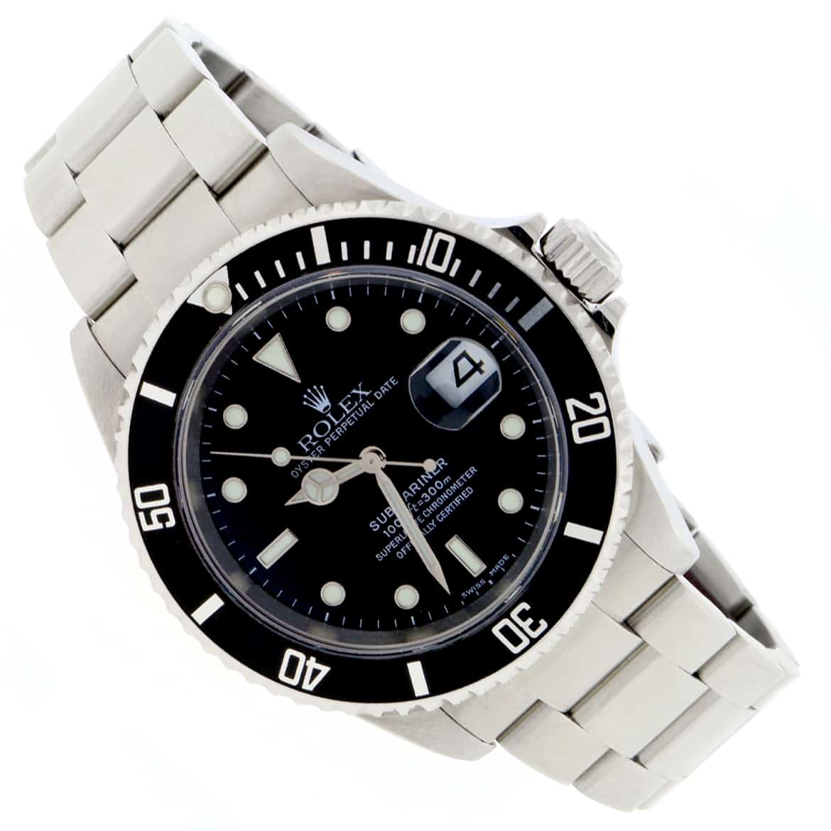 Rolex Submariner Black Dial 40MM Automatic Stainless Steel Mens Watch 16610T - Image 4