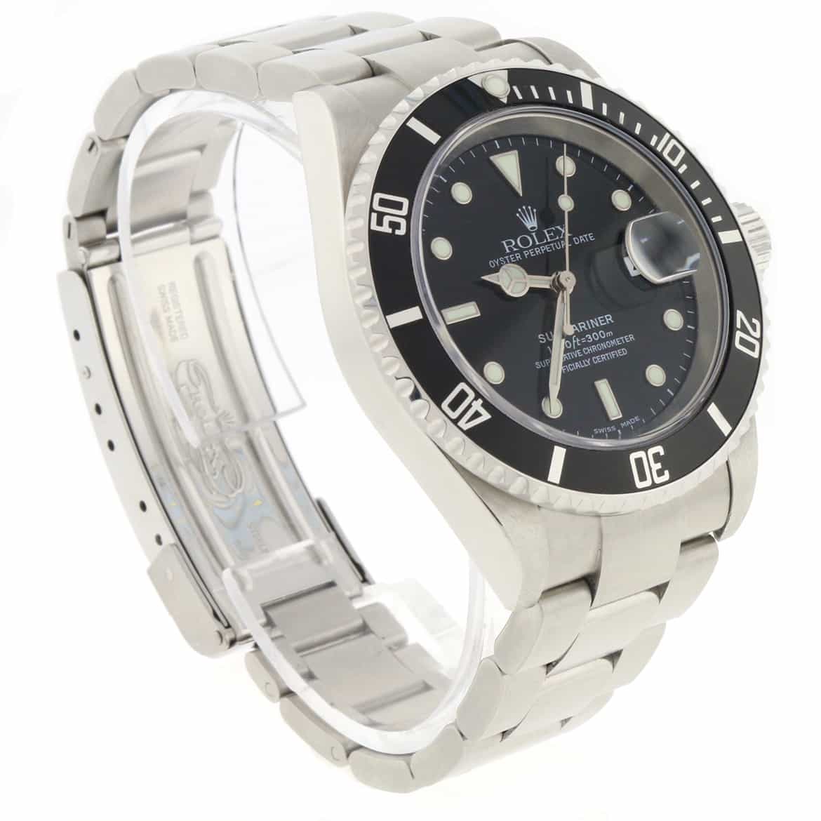 Rolex Submariner Black Dial 40MM Automatic Stainless Steel Mens Watch 16610T - Image 5