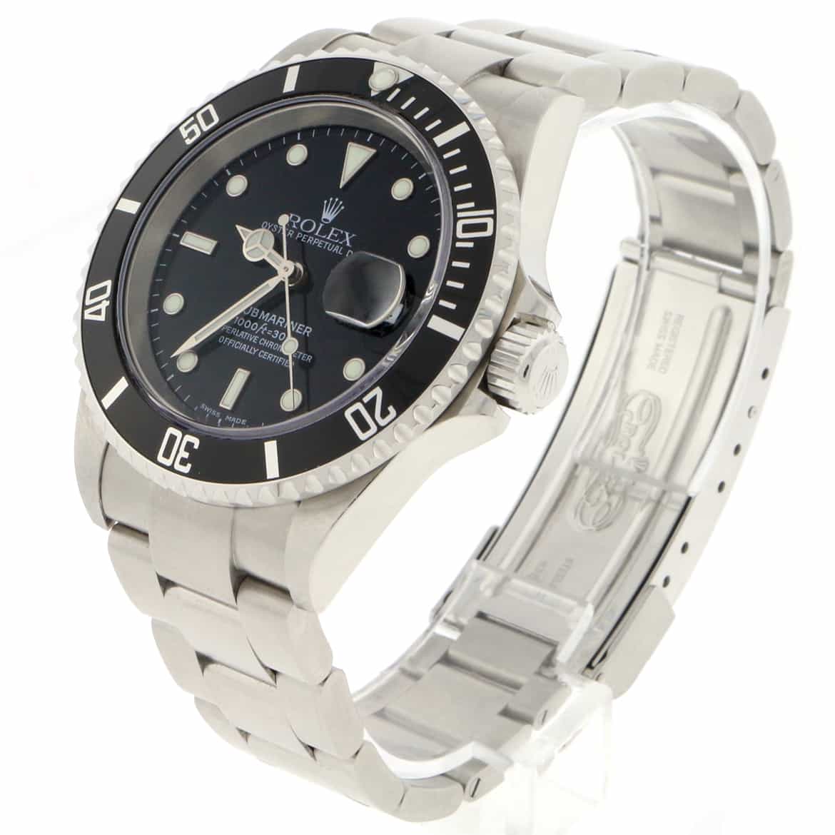 Rolex Submariner Black Dial 40MM Automatic Stainless Steel Mens Watch 16610T - Image 5