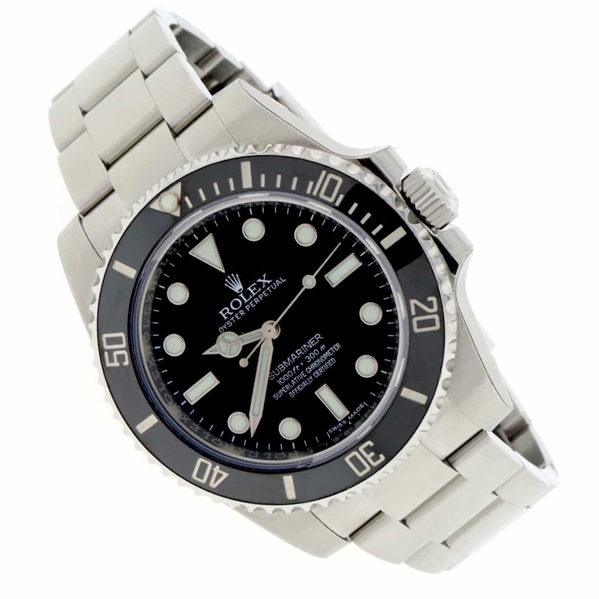 Rolex Submariner Black Dial 40MM Ceramic Bezel Automatic Stainless Steel Oyster Mens Watch 114060 - Image 4