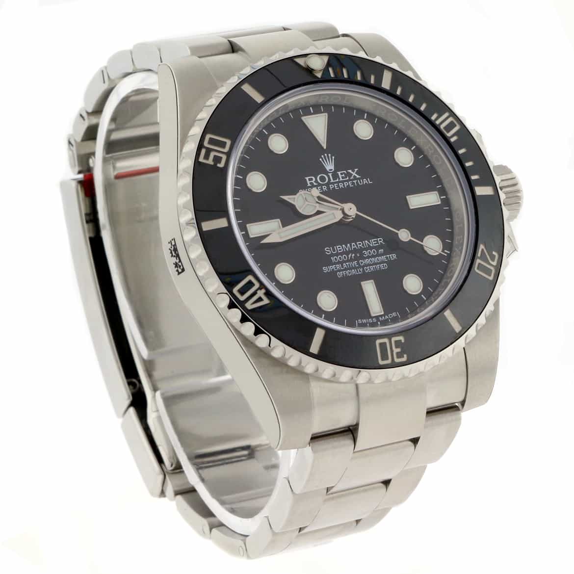Rolex Submariner Black Dial 40MM Ceramic Bezel Automatic Stainless Steel Oyster Mens Watch 114060 - Image 5