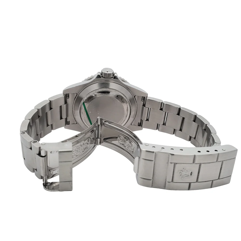 Rolex Submariner Date 16610 40mm Engraved Rehaut Stainless Steel Watch Box Papers - Image 6