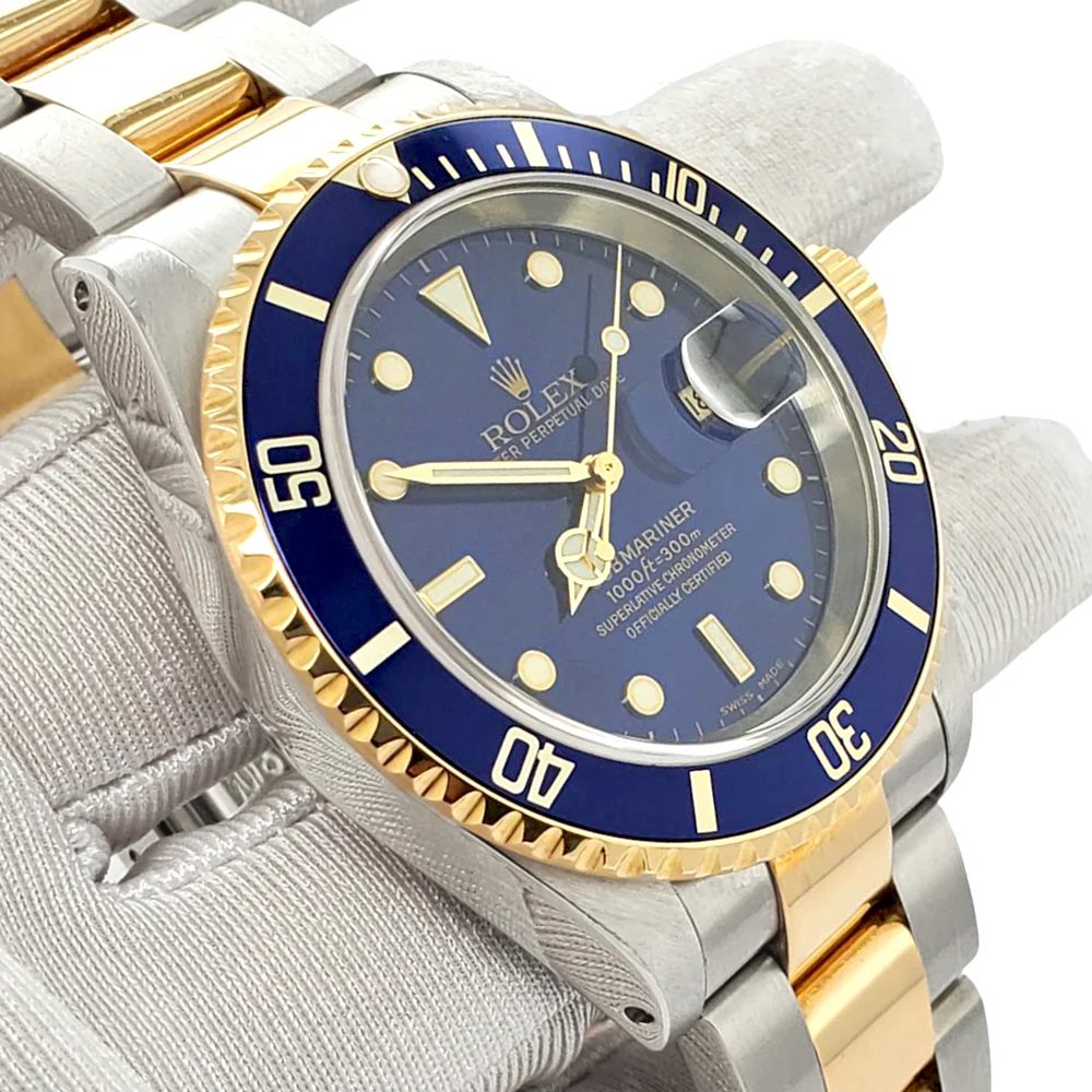 Rolex Submariner Date 16613 40mm Blue Dial Yellow Gold/Steel Watch Box Papers - Image 2