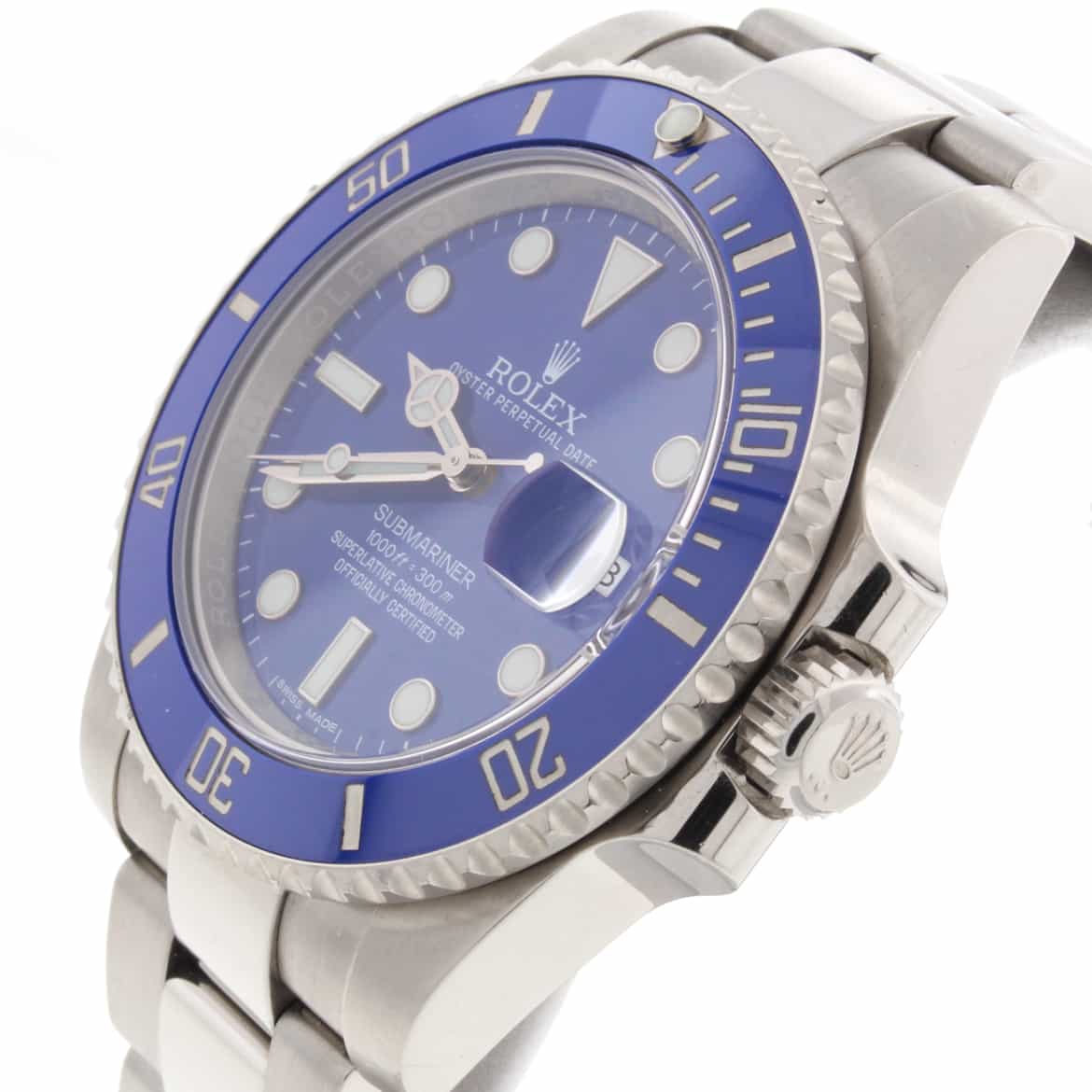 Rolex Submariner Date 18K White Gold Ceramic Bezel Blue Dial 40MM Automatic Mens Watch 'Random Serial' 116619 - Image 4