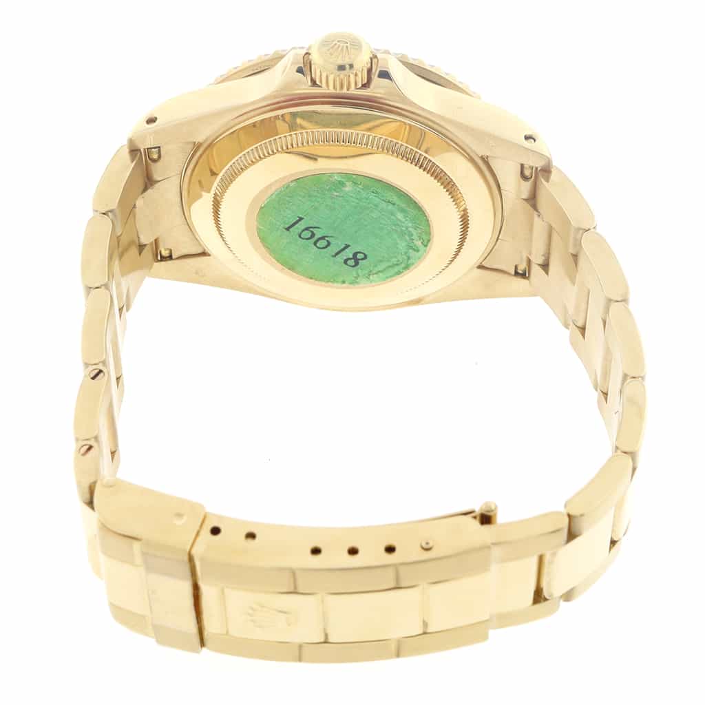 Rolex Submariner Date 18K Yellow Gold Blue Dial/Bezel 40MM Automatic Mens Watch 16618 - Image 9