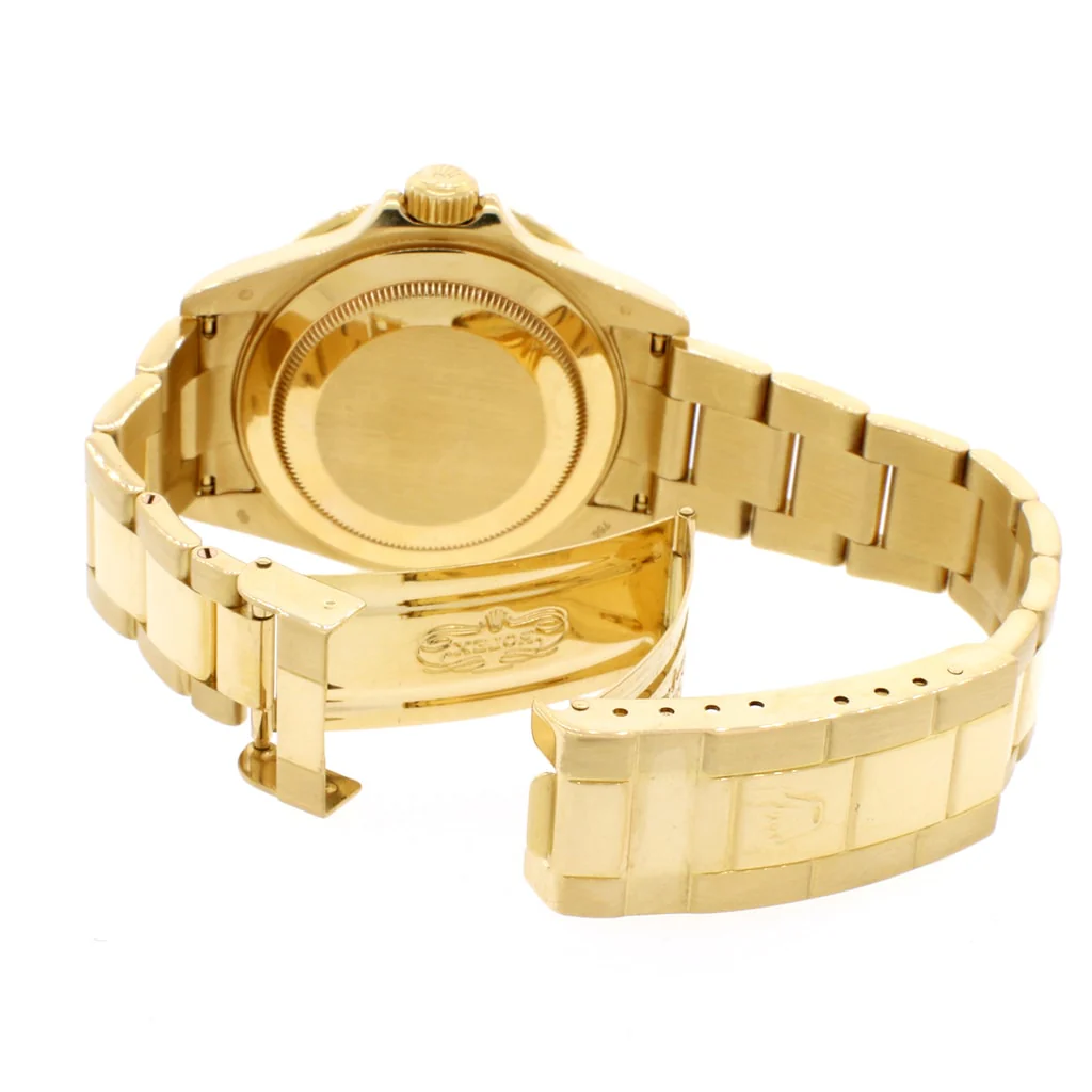 Rolex Submariner Date 18K Yellow Gold Factory Blue Dial/Bezel 40MM Automatic Oyster Mens Watch 16618 - Image 8