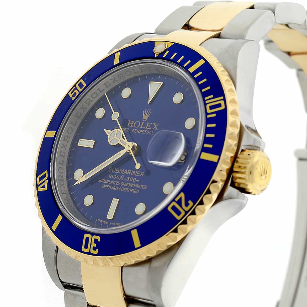 Rolex Submariner Date 2-Tone 18K Yellow Gold & Stainless Steel Blue Dial 40MM Automatic Mens Watch 16613 T - Image 11