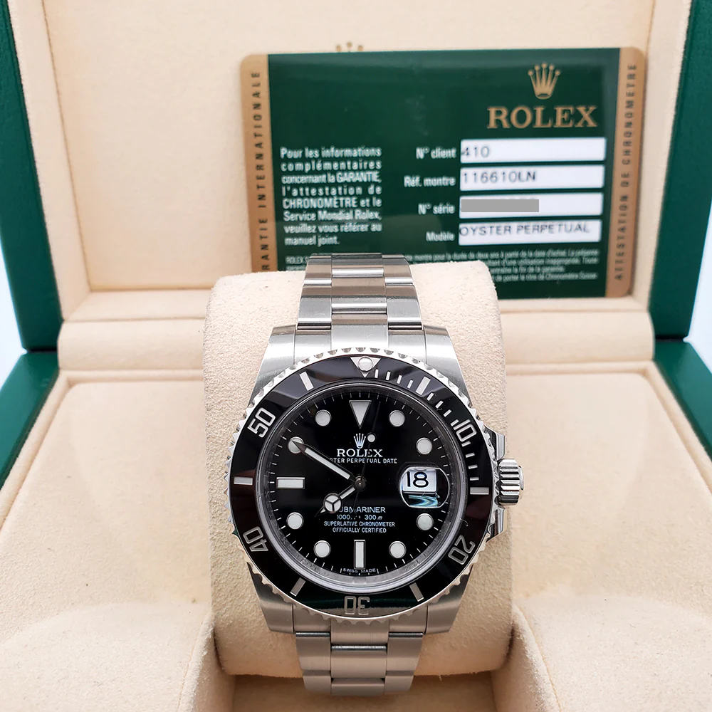 Rolex Submariner Date 40mm Black Dial Stainless Steel Watch 116610LN Box Papers - Image 3