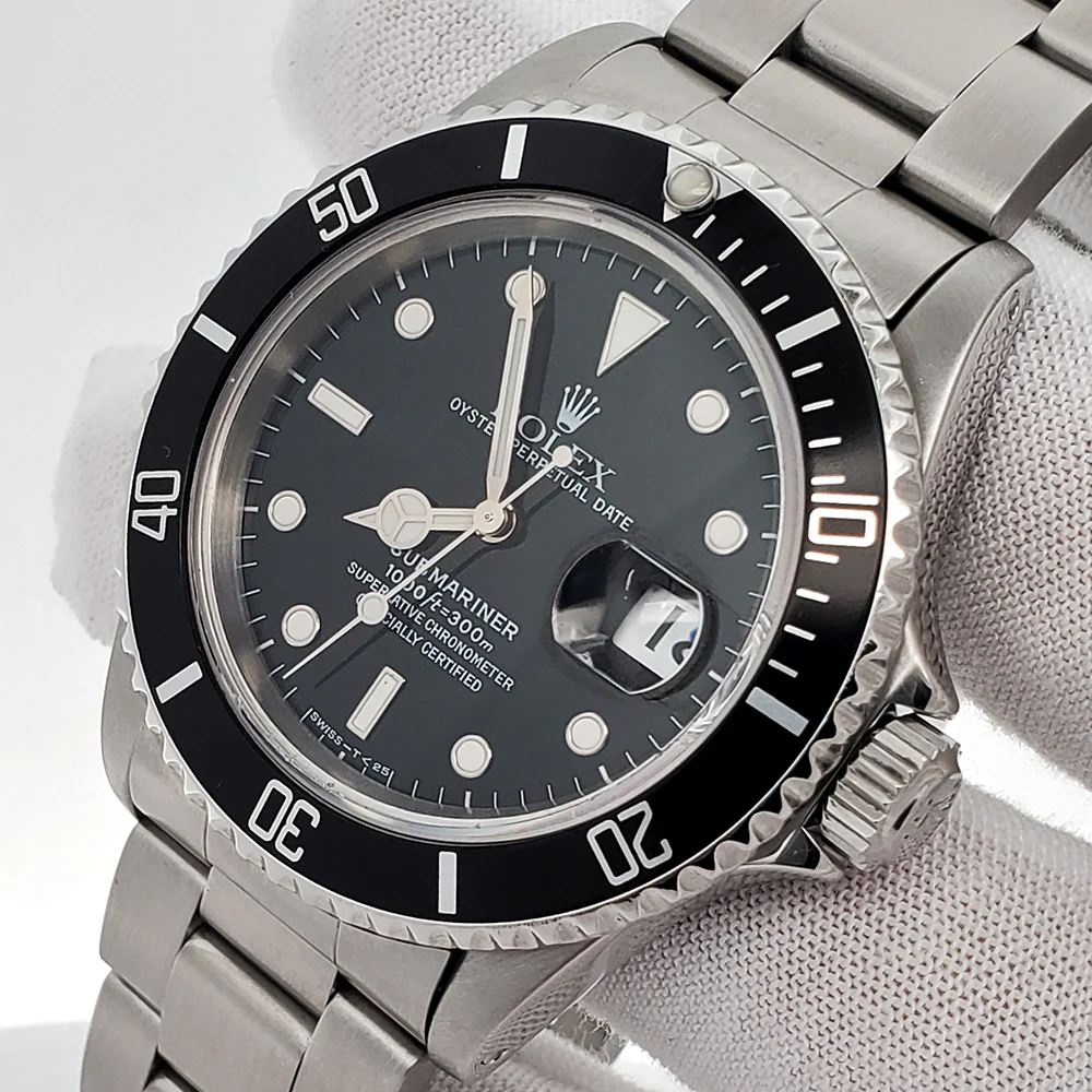 Rolex Submariner Date 40mm Black Dial Steel Oyster Watch 16610 Box Papers - Image 2