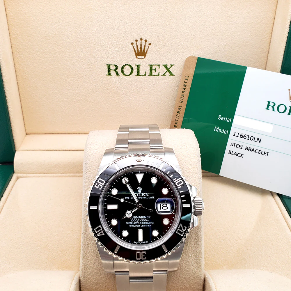 Rolex Submariner Date 40mm Black Dial Steel Watch 116610LN Box Papers - Image 3