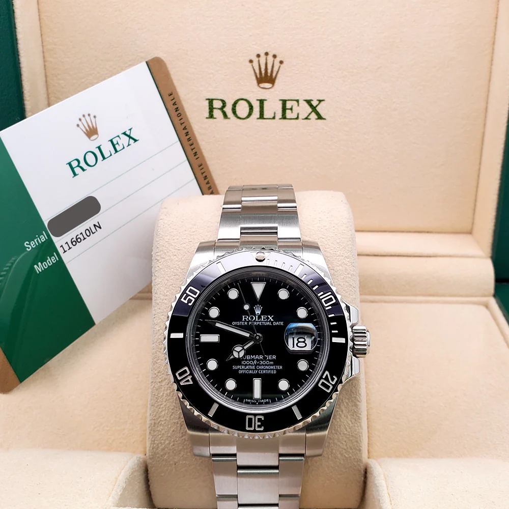 Rolex Submariner Date 40mm Black Dial Steel Watch 116610LN Box Papers - Image 3