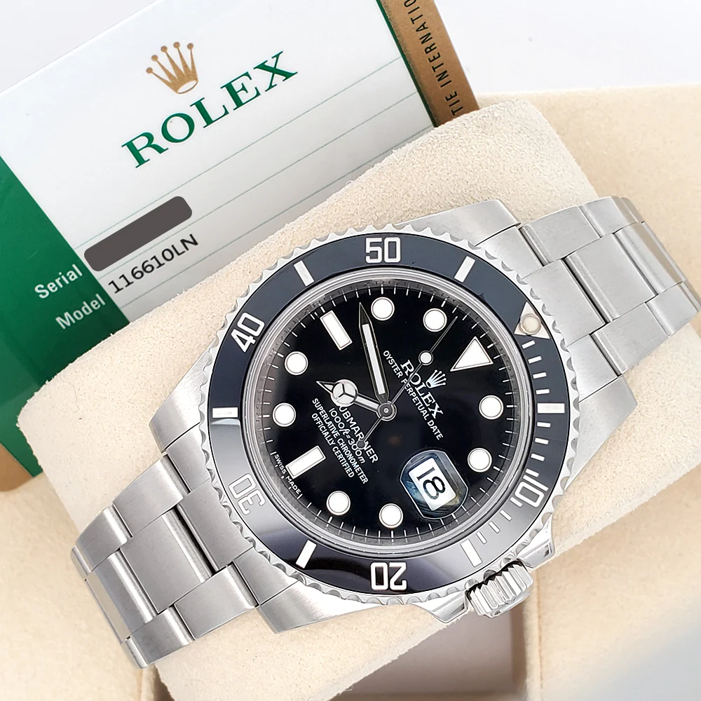 Rolex Submariner Date 40mm Black Dial Steel Watch 116610LN Box Papers - Image 4