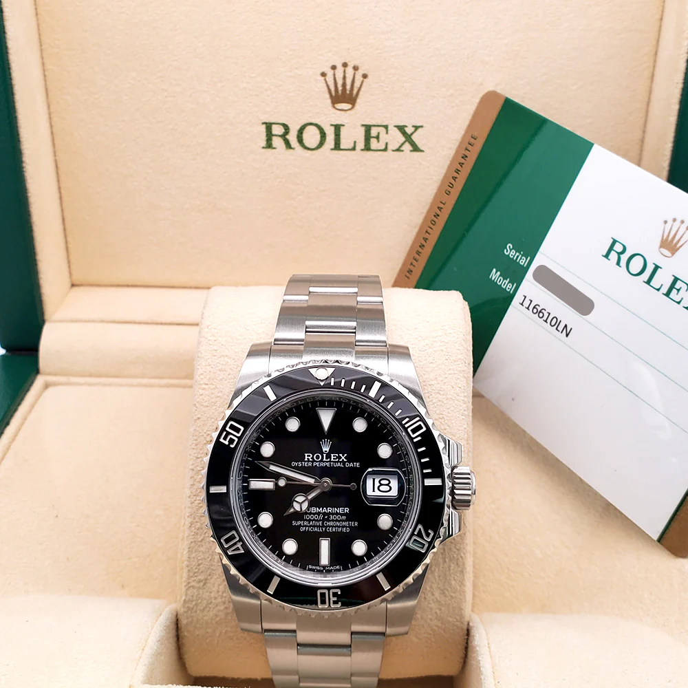 Rolex Submariner Date 40mm Black Dial Steel Watch 116610LN Box Papers - Image 4