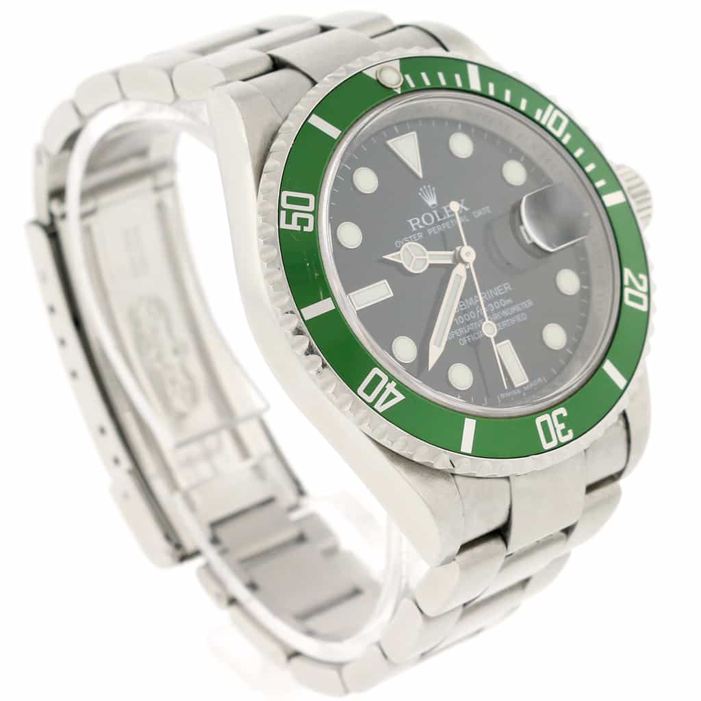 Rolex Submariner Date 40MM Green Bezel Automatic Stainless Steel Mens Oyster Watch 16610 - Image 4