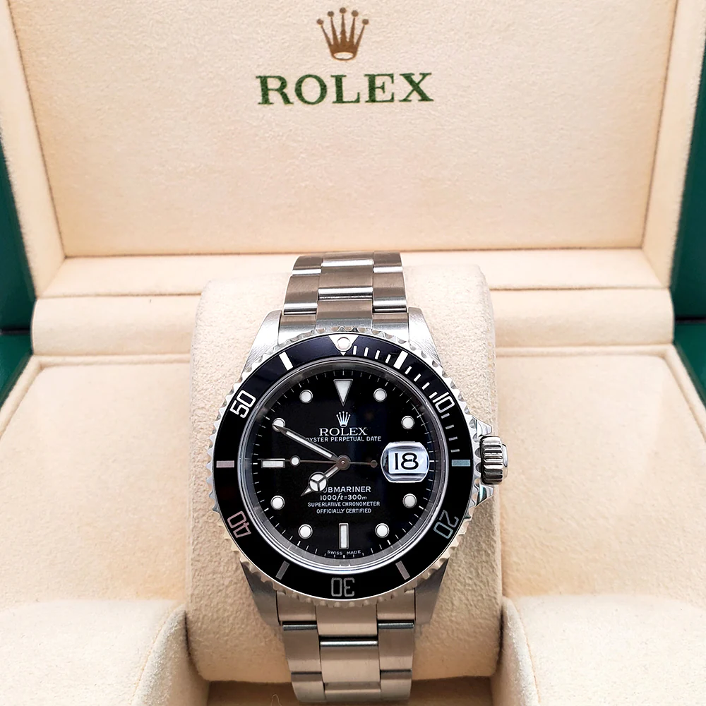Rolex Submariner Date 40mm Steel Oyster Watch 16610T Box/Apr - Image 3
