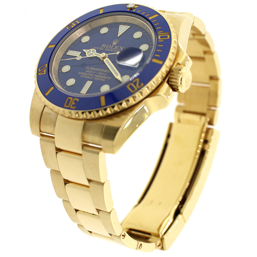 Rolex Submariner Date 40mm Yellow Gold Blue Ceramic Bezel/Dial Watch 116618 - Image 2