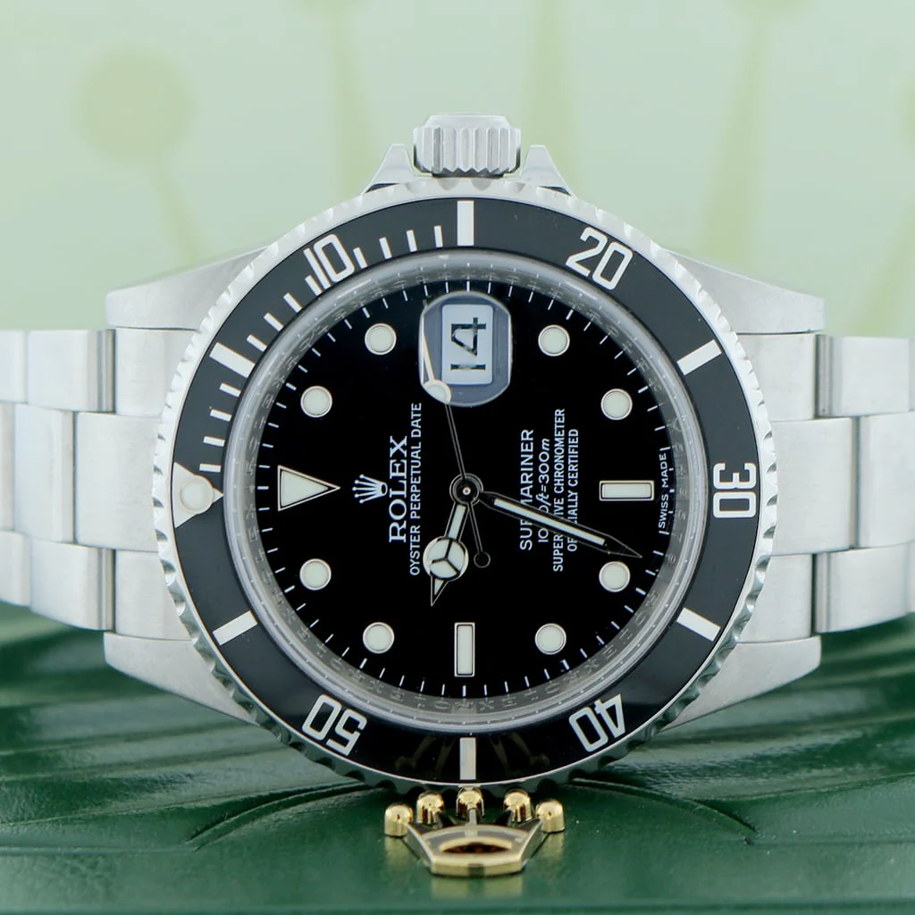 Rolex Submariner Date Black Dial 40MM Automatic Stainless Steel Mens Oyster Watch 16610 - Image 2