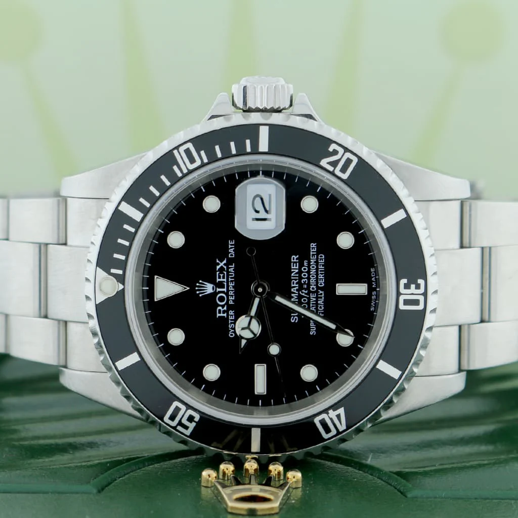 Rolex Submariner Date Black Dial 40MM Automatic Stainless Steel Oyster Mens Watch 16610 - Image 2