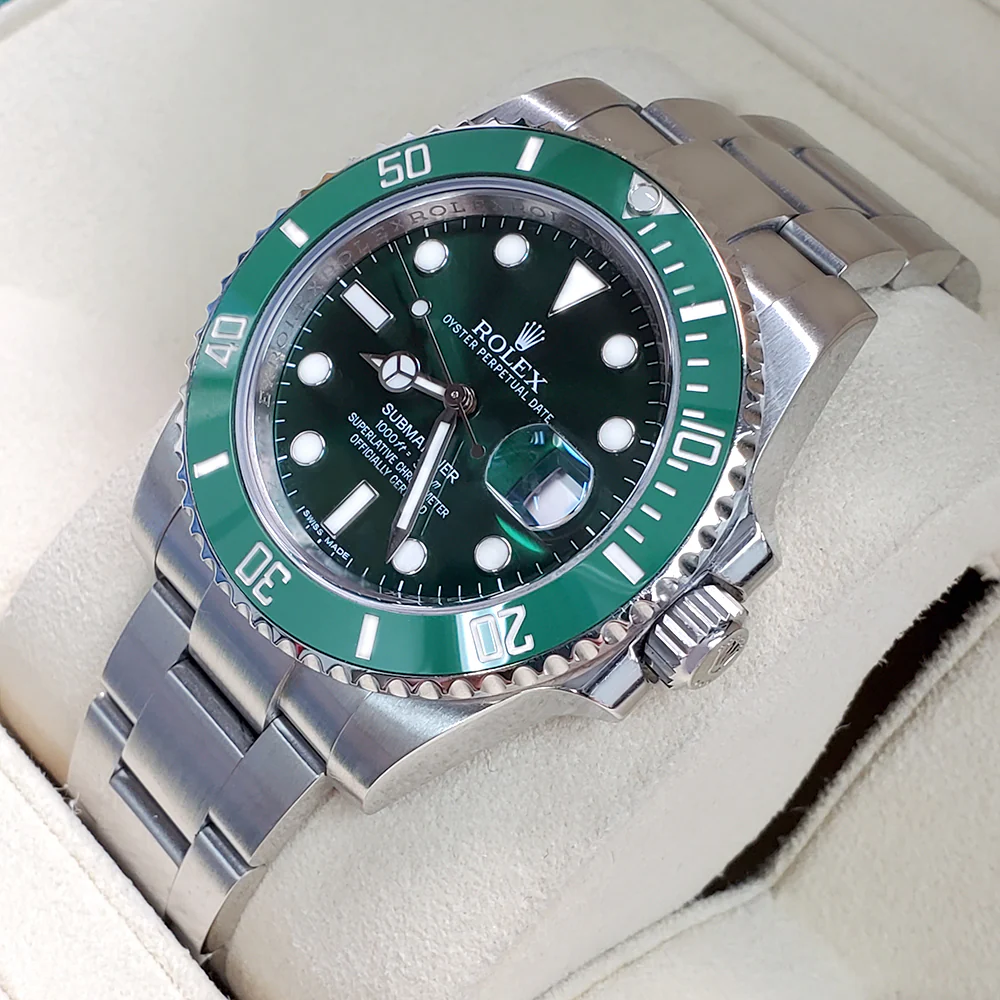 Rolex Submariner "Hulk" Green 40mm Stainless Steel Watch 116610LV Box Papers - Image 2