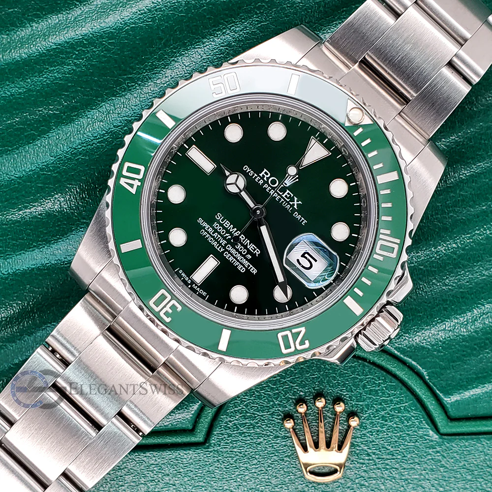 Rolex Submariner "Hulk" Green 40mm Stainless Steel Watch 116610LV Box Papers